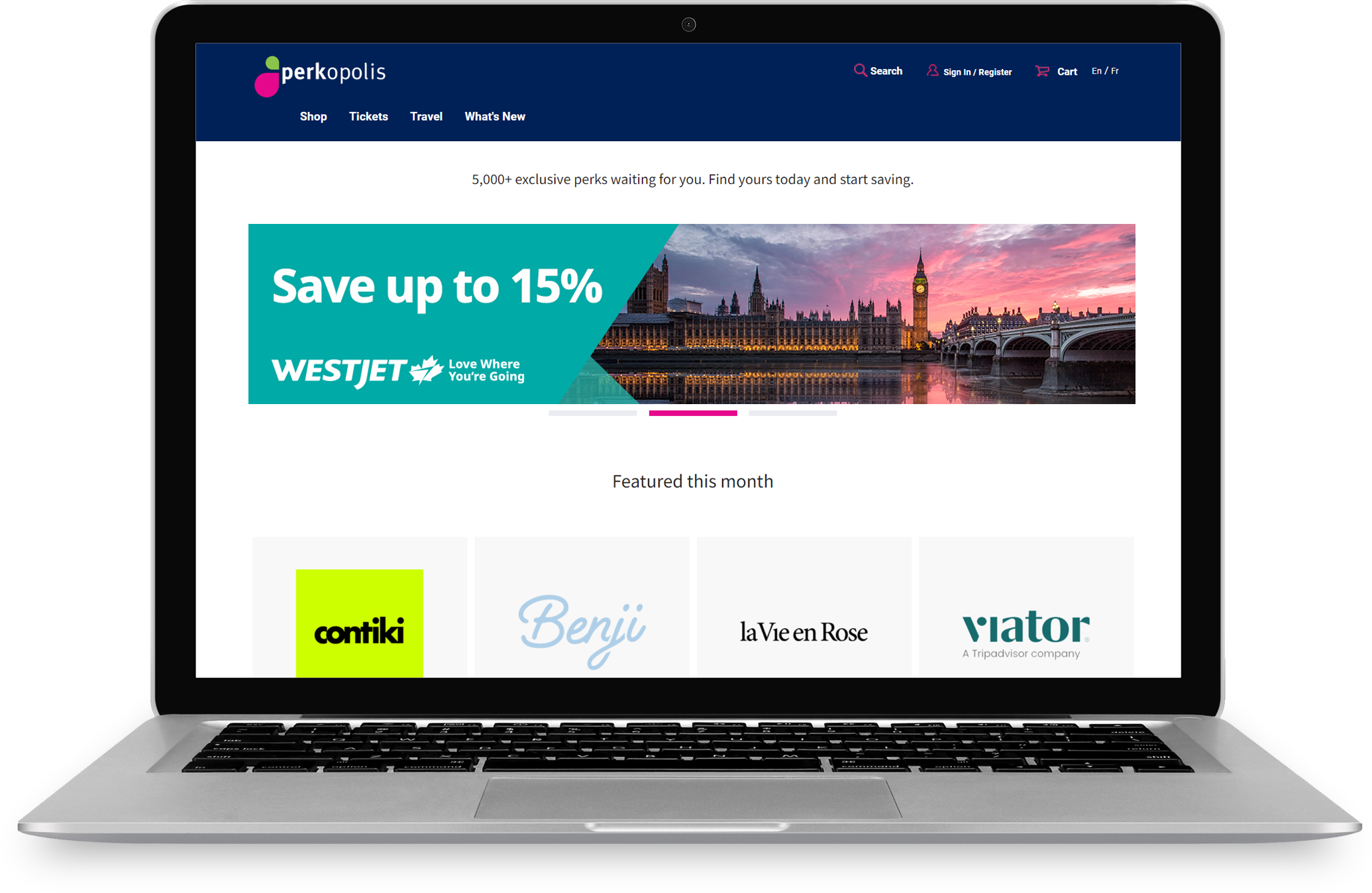 Laptop Image with oir website inside